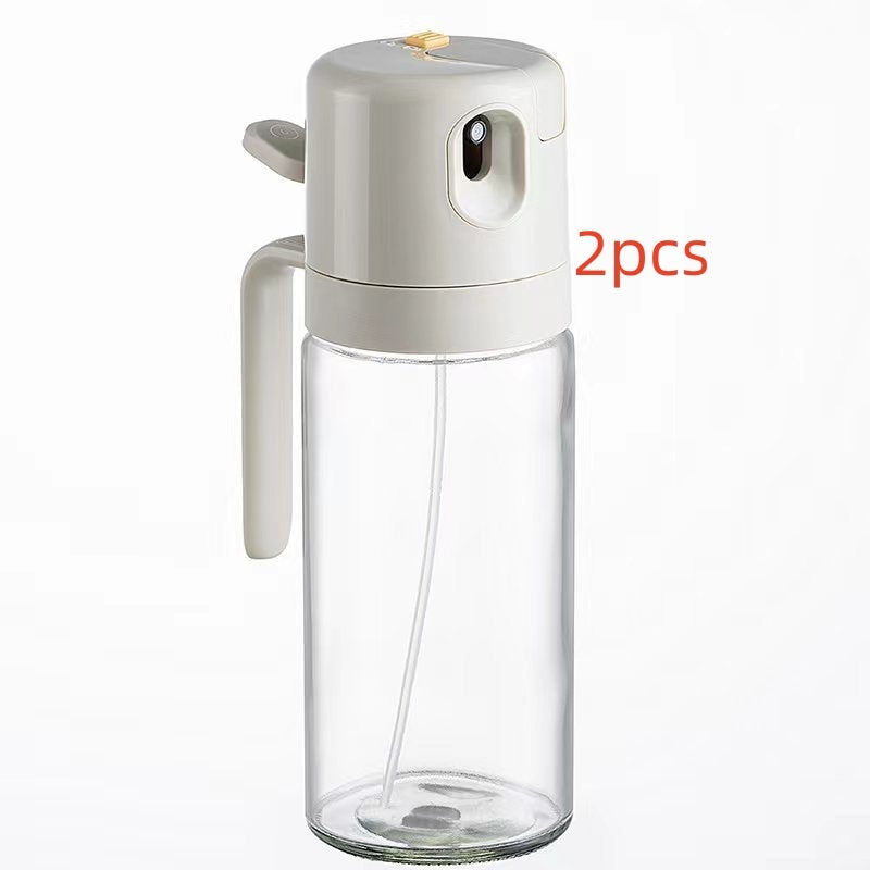 2-in-1 Oil Sprayer Bottle & Dispenser – BBQ Cooking Oil Mister for Olive Oil, Vinegar, and Baking