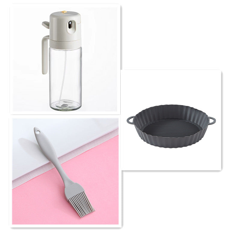 2-in-1 Oil Sprayer Bottle & Dispenser – BBQ Cooking Oil Mister for Olive Oil, Vinegar, and Baking