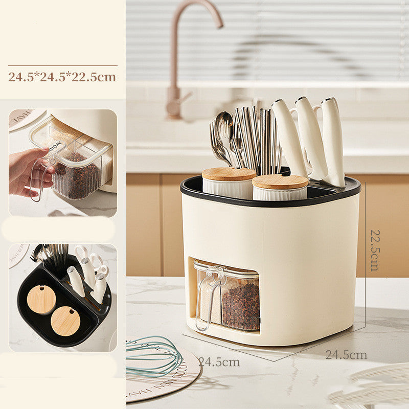 Multifunctional Kitchen Storage Organizer – Large-Capacity Holder for Cutlery, Chopsticks, Spoons & Knives