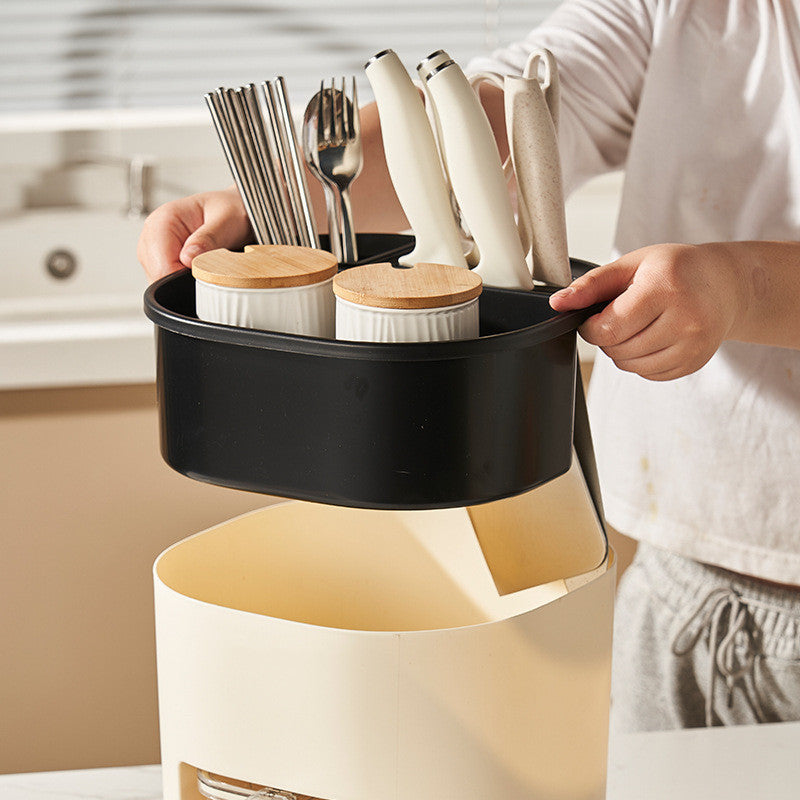 Multifunctional Kitchen Storage Organizer – Large-Capacity Holder for Cutlery, Chopsticks, Spoons & Knives