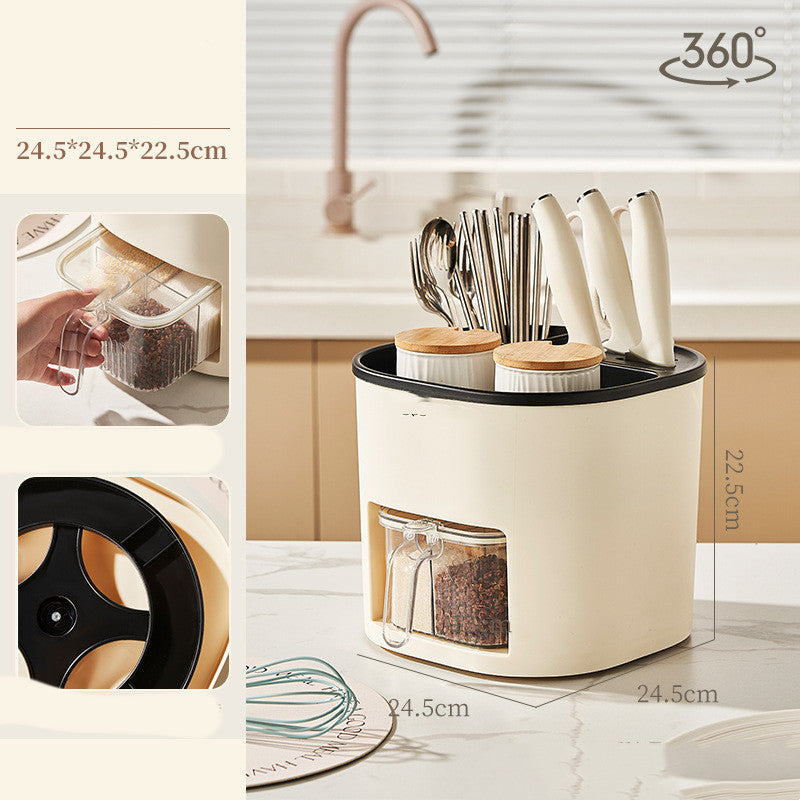 Multifunctional Kitchen Storage Organizer – Large-Capacity Holder for Cutlery, Chopsticks, Spoons & Knives